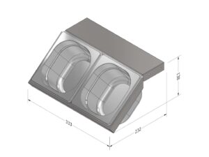 MODULE BAC GN 2 X 1/6 PARTIE BASSE