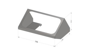 SUPPORT GASTRO 2x1/6 Incliné