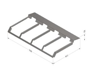 SUPPORT 4 PANS POUR BROILER