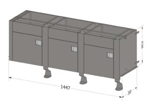 POUBELLES ENCASTRABLE TRIPLE UHC