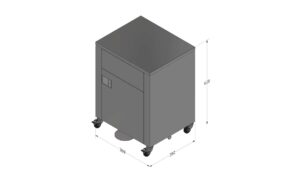 MEUBLE POUBELLE SUR ROULETTES SOUS TABLE UHC